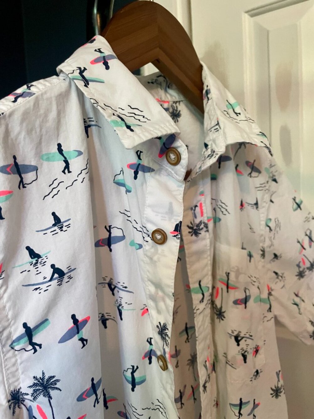 Tucker + Tate Tropical Surfer Short-Sleeve Oxford Shirt, New